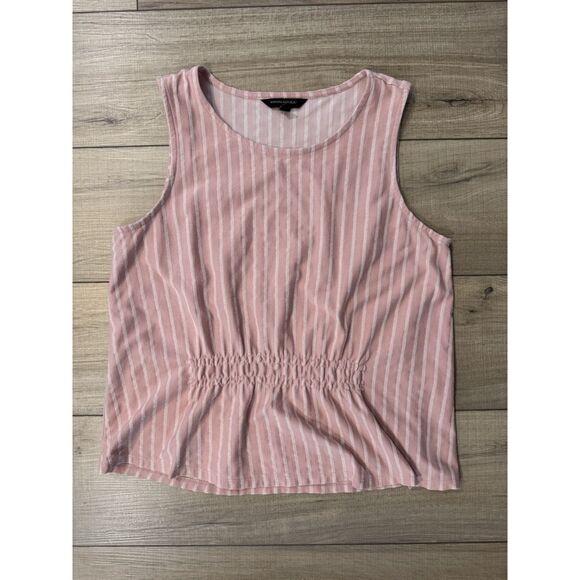 Banana Republic Tops - Banana Republic Sleeveless Peplum Tank Pink Small S Stripes